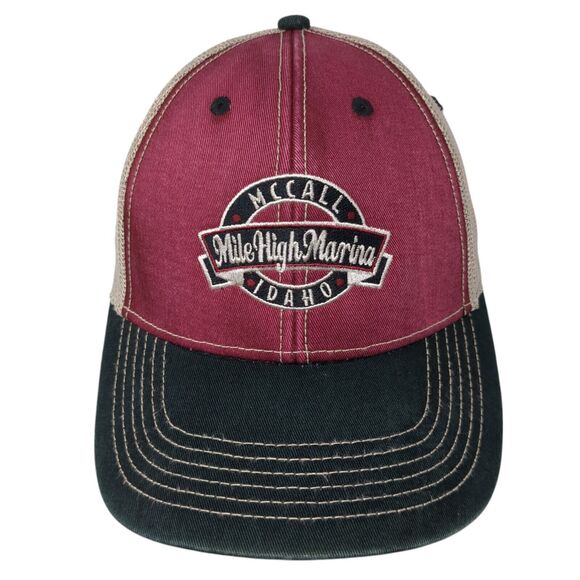 Mile High Marina McCall Idaho Snapback Trucker Hat Multi One Size Ahead - Picture 1 of 9
